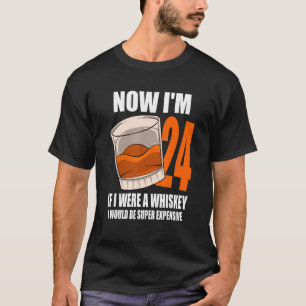 Camiseta Festa de Aniversário de Uísque 24 Anos Se Eu Fosse