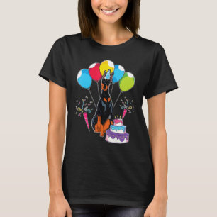 Camiseta Festa de Aniversário do Animal de Estimação Doberm