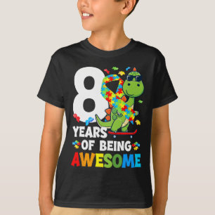 Camiseta festa de aniversário do Autismo 8 anos