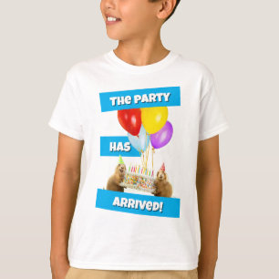 Camiseta Festa de Aniversário do Cão da Pradaria