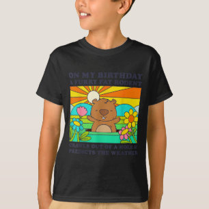 Camiseta Festa de Aniversário do Dia da Marmota Engraçado R