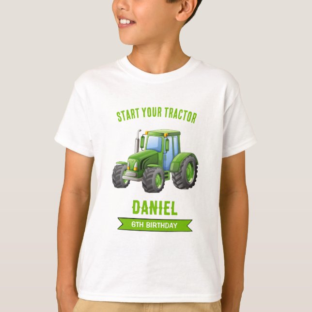 Camiseta Festa de aniversário do trator (Frente)