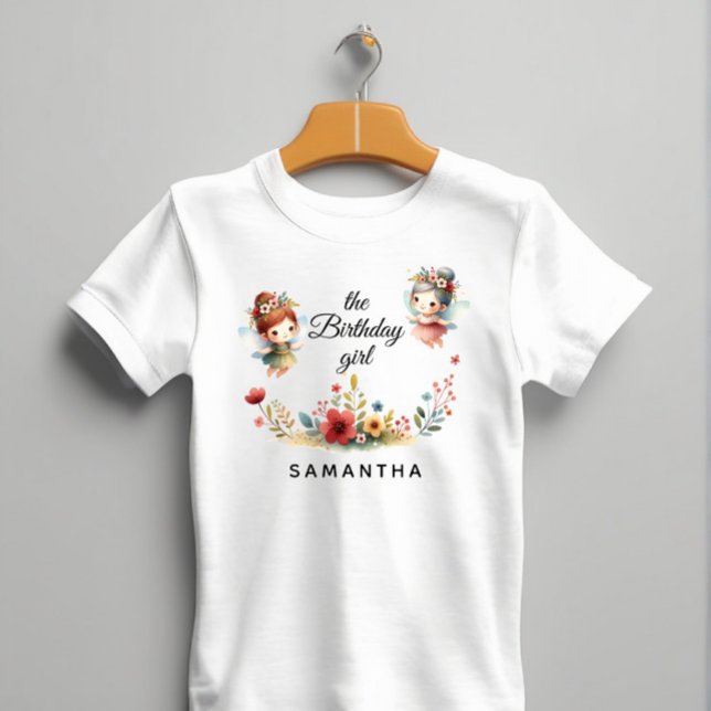 Camiseta Festa de aniversário Encantada de Garden Fada (Criador carregado)