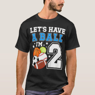 Camiseta Festa de Aniversário Esportivo de 2 AnosMenino de