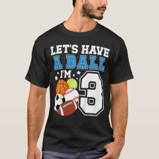 Camiseta Festa de Aniversário Esportivo de 3 Anos de Idade