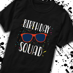 Camiseta festa de aniversário - Esquadrão de Aniversário