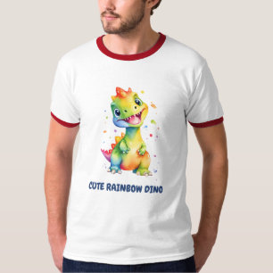 Camiseta Festa de Aniversário Feliz do Dinossauro Floral