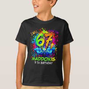 Camiseta Festa de Aniversário Graffiti Seis Sete Menino Ten