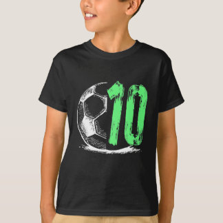 Camiseta Festa de aniversário Infantil de Futebol de 10 Ano