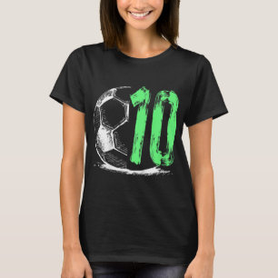 Camiseta Festa de aniversário infantil de futebol de 10 ano