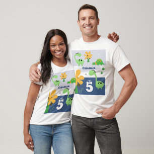 Camiseta Festa de Aniversário Jurássico Menino Dinossauro