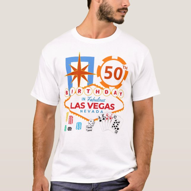 Camiseta Festa de aniversário Las Vegas (Frente)