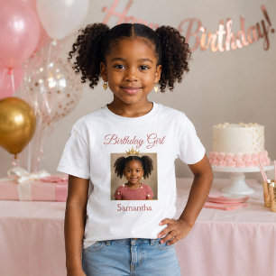 Camiseta Festa de Aniversário Menina Tema Princesa Elegante