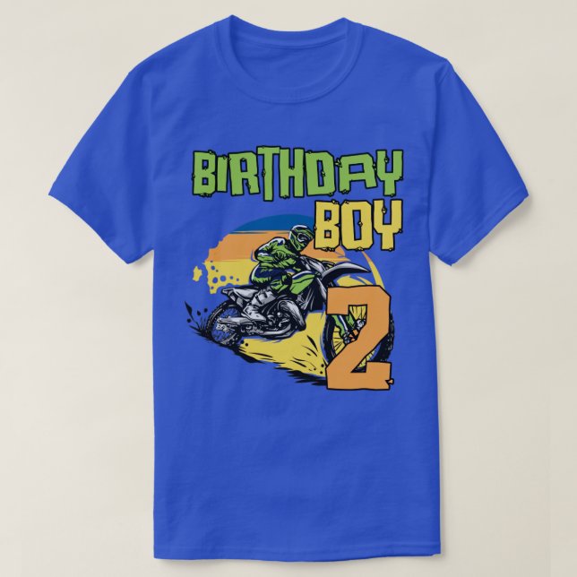 Camiseta festa de aniversário Motocross MX 2 (Frente do Design)
