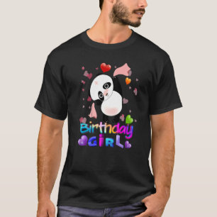 Camiseta Festa de aniversário Panda Rapariga Arco-Íris Cora