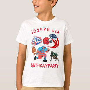 Camiseta Festa de aniversário Personalizada de Futebol Amer