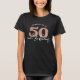 Camiseta festa de aniversário Personalizada Glitter 50 Fabu (Frente)