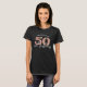 Camiseta festa de aniversário Personalizada Glitter 50 Fabu (Frente Completa)