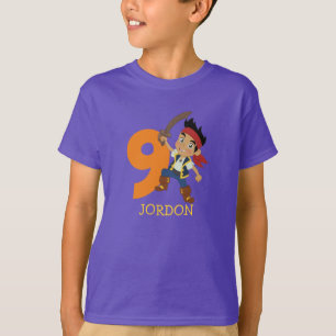 Camiseta festa de aniversário Pirata 9º Nome T-Shirt