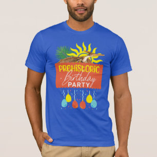 Camiseta Festa de Aniversário Pré-Histórica Pterodáctilo Di