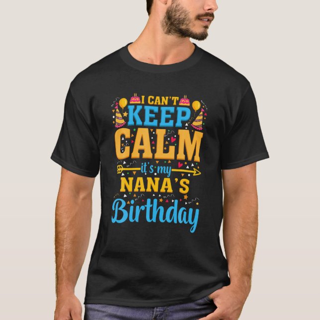Camiseta Festa de aniversário que não posso ficar calmo É o (Frente)