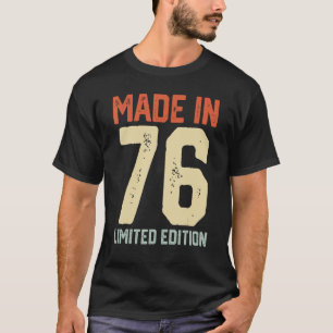 Camiseta Festa de aniversário Retro Vintage 1976
