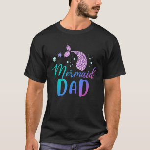 Camiseta Festa de aniversário Sereia Engraçado Pai