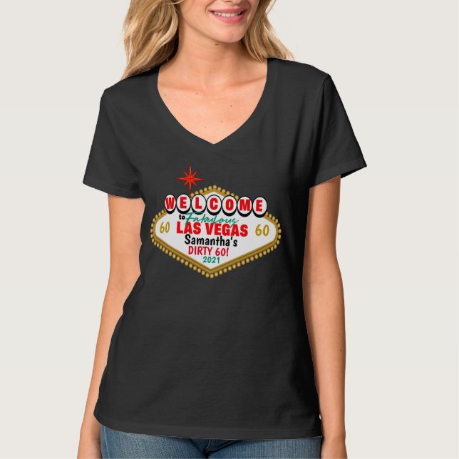 Camiseta Festa de aniversário suja de Las Vegas Coincidênci (Frente)