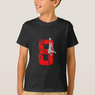Camiseta Festa de Aniversário Tema Esqueleto 8 Anos Meninos