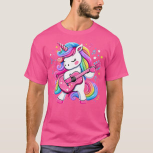 Camiseta Festa de aniversário Unicorn Tocando Música de Vio