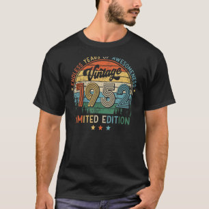 Camiseta Festa de aniversário Vintage Retro 1952