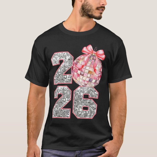 Camiseta Festa de Ano Novo Coquette 2026 Família Mulheres G (Frente)