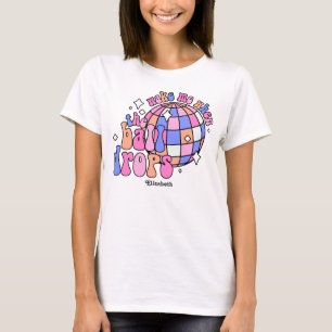 Camiseta Festa de Ano Novo Feliz Dança Disco Retro