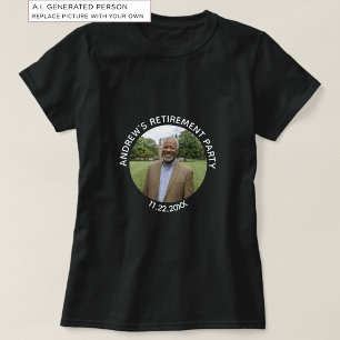 Camiseta Festa de Aposentadoria Elegante com Foto Especial