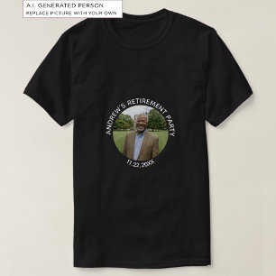Camiseta Festa de Aposentadoria Elegante com Foto Especial