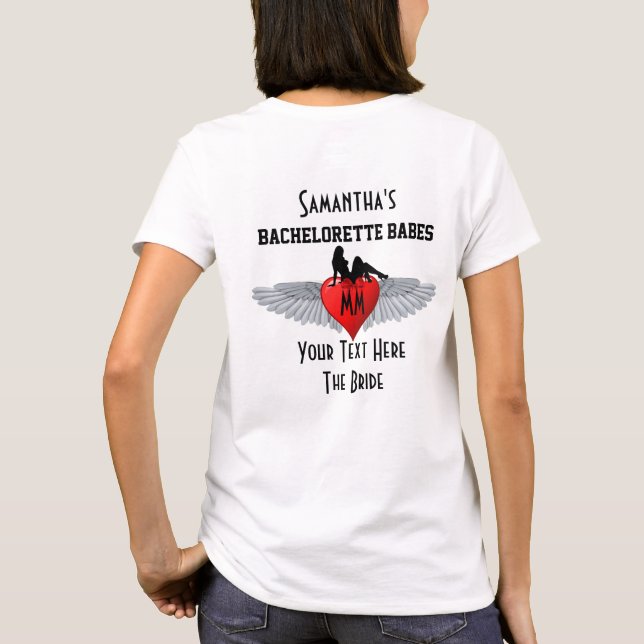 Camiseta Festa de bacheorette estilo tatuagem (Verso)