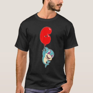 Camiseta Festa de Balão de Crianças 6 de Aniversário de Tub
