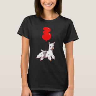 Camiseta Festa de Balão Infantil de Aniversário de 3 Anos d