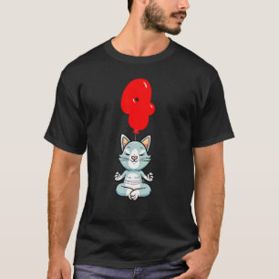 Camiseta Festa de Balões de Crianças de Aniversário do Gato