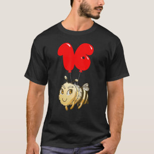 Camiseta Festa de Balões para Crianças de Aniversário do 16