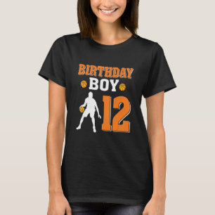 Camiseta Festa de Basquete Garoto 12 de Aniversário de 12 A