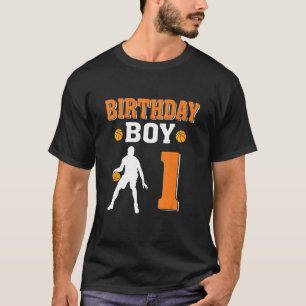 Camiseta Festa de basquetebol de primeiro aniversario de 1 