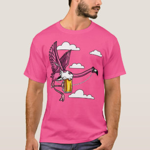 Camiseta Festa de Bebendo de Abelhas Flamingo