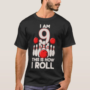 Camiseta Festa de Boliches de 9 anos 9º aniversário é como