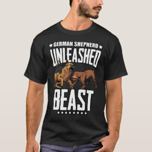 Camiseta Festa de caça de German shepherd desencadeada
