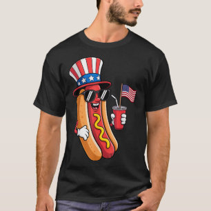 Camiseta Festa de Cachorro Quente de 4 de Julho - Diversão
