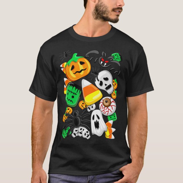 Camiseta Festa de Candies do Halloween Spooky (Frente)