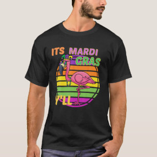 Camiseta Festa de Carnaval Engraçada Ideia Flamingo Mardi G