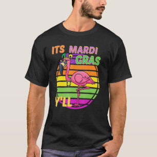 Camiseta Festa de Carnaval Engraçada Ideia Flamingo Mardi G
