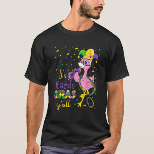 Camiseta Festa de Carnaval Engraçada Ideia Flamingo Mardi G